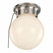  3606P BN - Dash 6" Flush Mount Globe Ceiling Light with Pull Chain